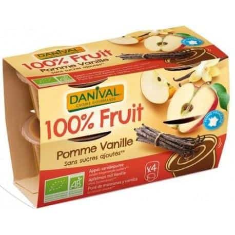 Dessert de fruits pomme/vanille