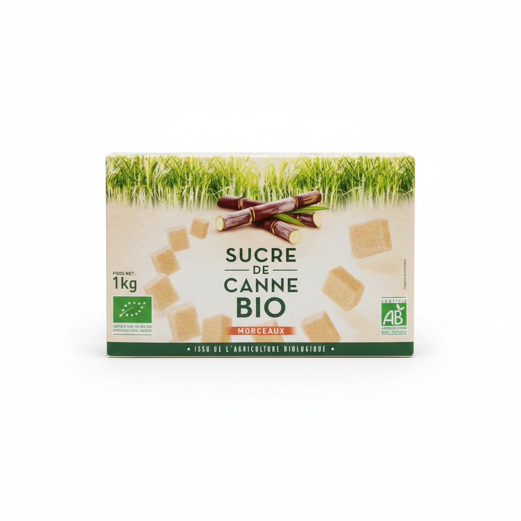 L ET H -- Sucre morceaux canne 1kg