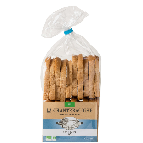 La Chanteracoise -- Biscottes bio sans sucre - 280 g