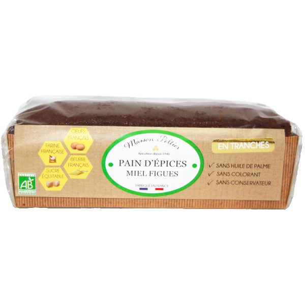 Pain d'épices tranché aux figues bio - 1
