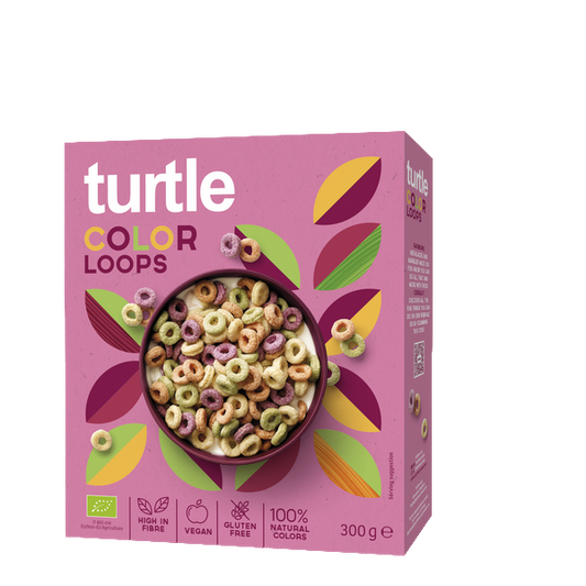 Turtle -- Anneaux multigrains aux couleurs naturelles. bio et sans gluten - 300 g