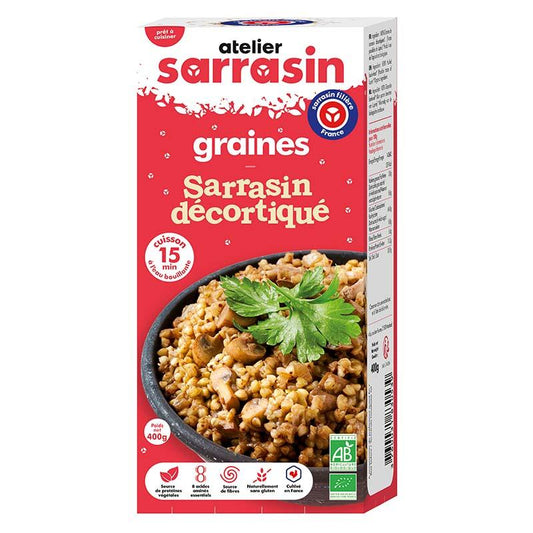 Atelier Sarrasin -- Graines de sarrasin décortiquées  (origine France) - 400 g