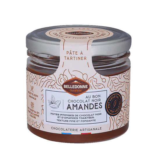 Belledonne -- Pâte à tartiner chocolat noir et amandes - 300 g