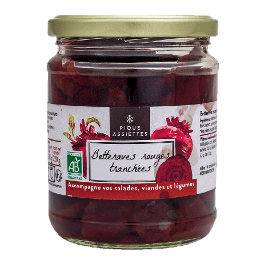 Pique Assiettes -- Betteraves rouges tranchées bio - 220 g